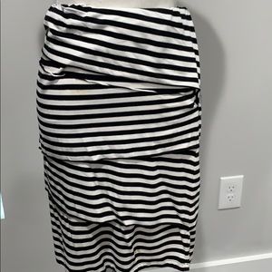 Black and White Bandage Skirt